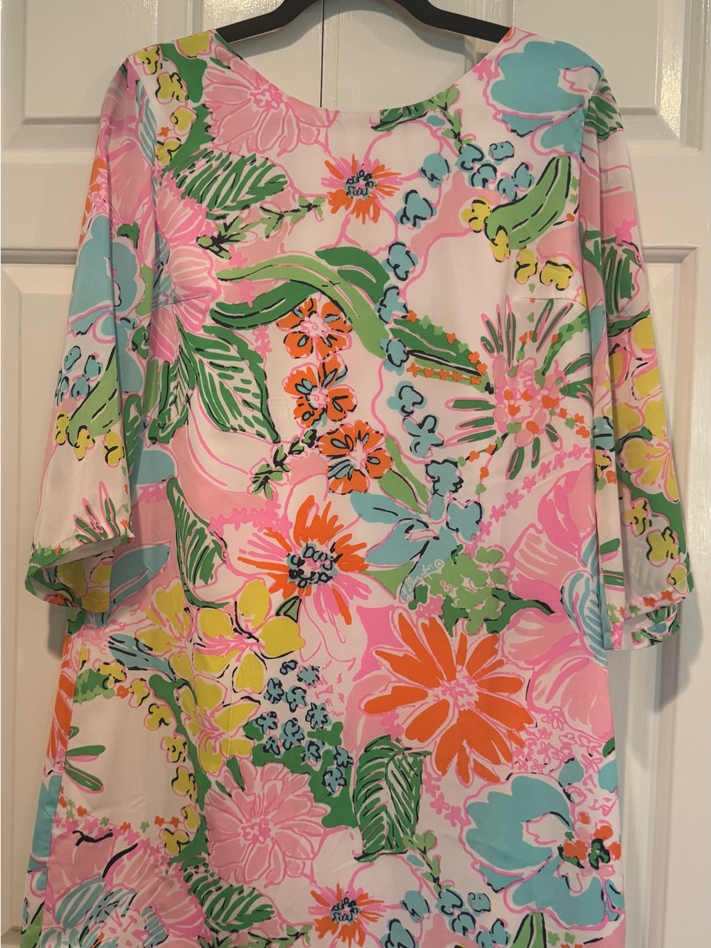 Lilly Pulitzer Pink, Orange & Aqua Floral Sundress